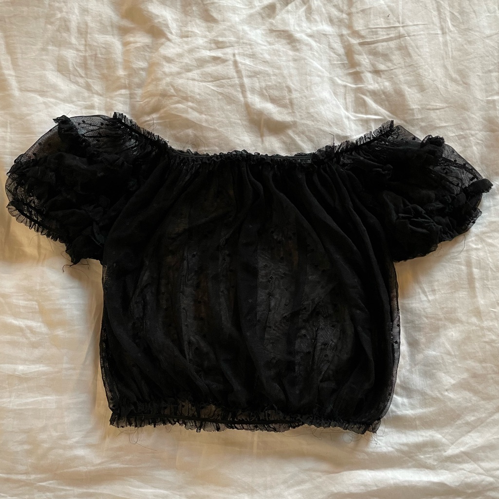 Fashion Nova Black Crop Top Size S